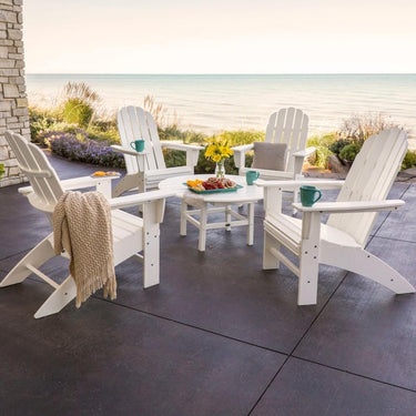POLYWOOD Vineyard 5-Piece Oversized Adirondack Set - White
